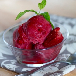 Strawberry Mint Sorbet