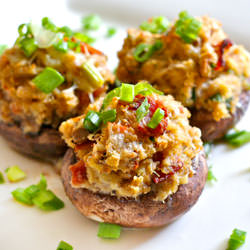 Crab and Bacon Stuffed Mushrooms