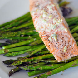 Lemon Garlic Salmon & Asparagus