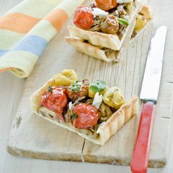 Roasted Tomato Aubergine and Tahini