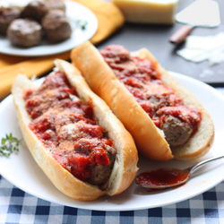 Bacon Meatball Subs