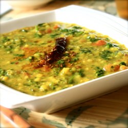 Garlicky Spinach Dal