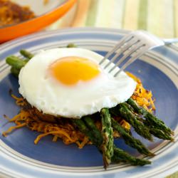 Asparagus and Sweet Potato Hash Brown