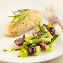 Chicken with Grape & Cucumber Salad