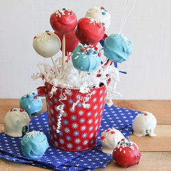 Red & Blue Velvet Cake Pops