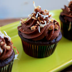 German Chocolate Cupcakes