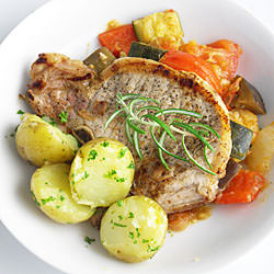 Pork Chops and French Ratatouille