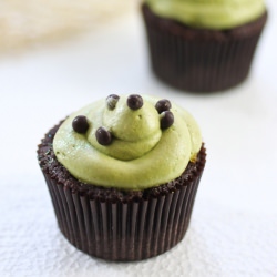 Matcha Chocolate Fruit Jam Cupcake