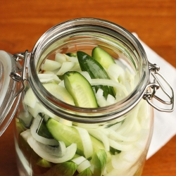 Pickled Asparagus & Cucumbers