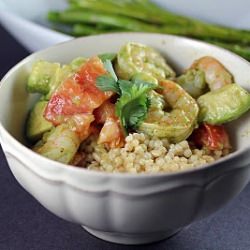 Pearl Couscous w/ Shrimp Salsa