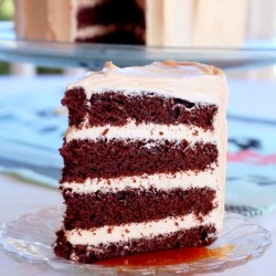 Chocolate Cake w/ Caramel Frosting