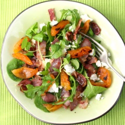 Apricot, Bacon and Goat Cheese Salad