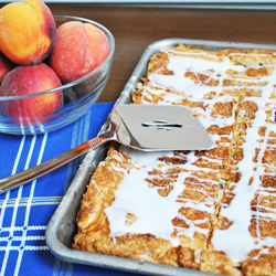 Peach Raspberry Slab Pie