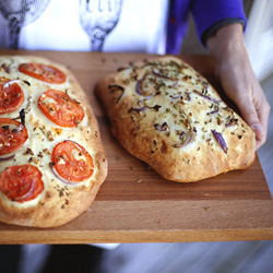 Red Onion & Garlic Focaccia