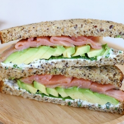 Avocado Smoked Salmon Sandwich