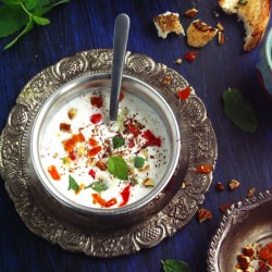 Yogurt Mint and Nut Soup