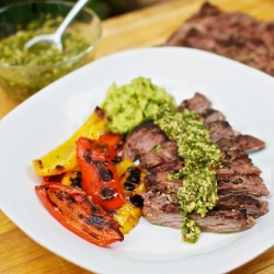 Churrasco Steak with Cilantro Pesto