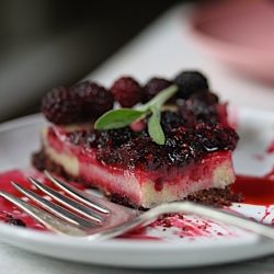 White Chocolate Raspberry Sage Tart