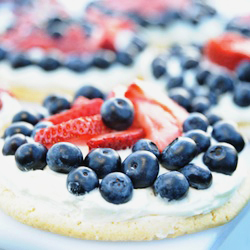 Red, White & Blueberry Cookie Tarts