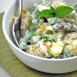 Creamy Asparagus & Pea Potato Salad