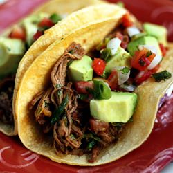 Shredded Beef Tacos with Avocado