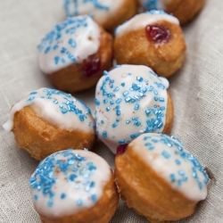 Red, White, and Blue Jelly-Filled Donuts