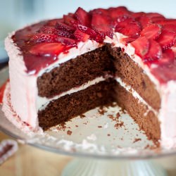 Cake w/ Strawberry Buttercream