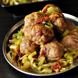 Five-Spice Chicken Meatballs with L