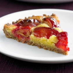 Plum, Almond and Elderflower Tart