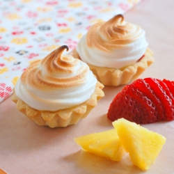 Pineapple-Strawberry Meringue Pies