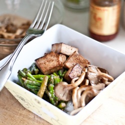 Tofu w/ Asparagus & Mushrooms