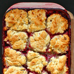 Peach and Blackberry Cobbler