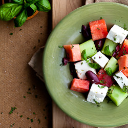 Watermelon, Tomato and Feta Salad