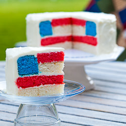 Fourth of July Flag Cake