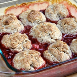 Strawberry-Rhubarb Cobbler