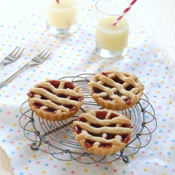 Raspberry Port Linzer Tartlets