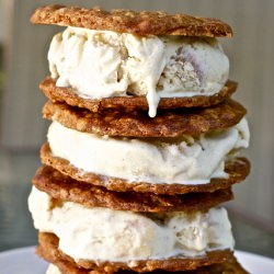 Roasted Peach Ice Cream Sandwiches