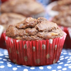 Chocolate PB Banana Muffins