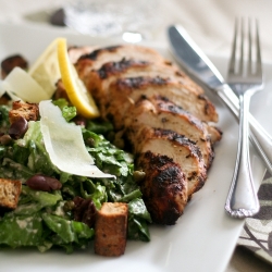 Caesar Salad and Grilled Chicken