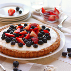 Red, White, and Blueberry Tart