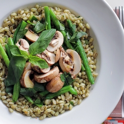 Spelt, Mushrooms and Green Beans