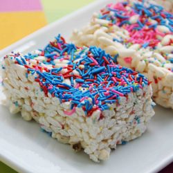 Cake Batter Crispy Treats