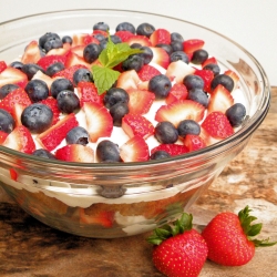 Red, White & Blue Berry Trifle