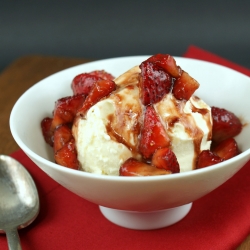 Balsamic Strawberry Sundae