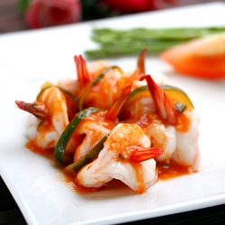 Steamed Prawn w/ Minced Garlic