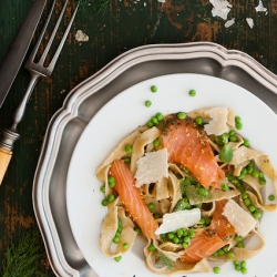 GF Taglietelle with Smoked Salmon