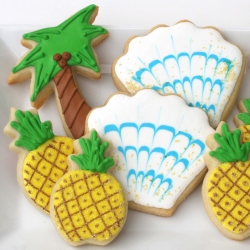 Pretty Luau Cookies