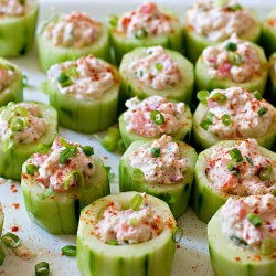 Cucumber Cups Stuffed with Crab