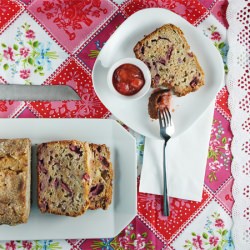 Honey, Rhubarb & Strawberry Bread