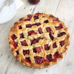 Plum Raspberry Pie